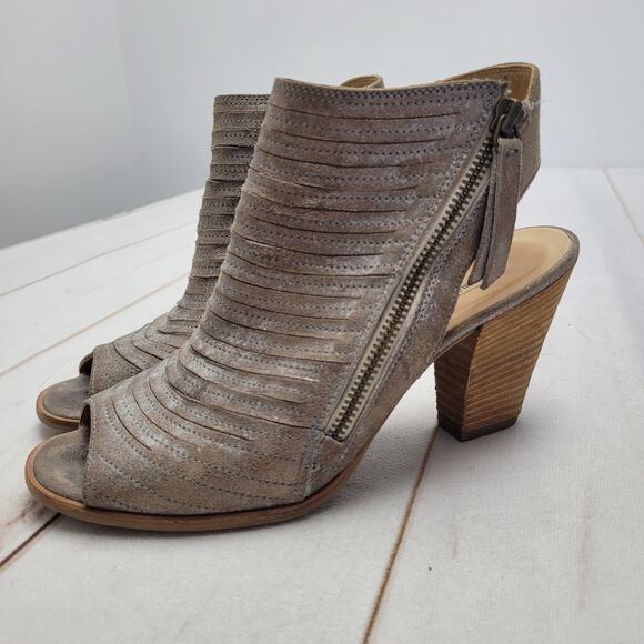 Paul Green Cayanne leather peep toe ankle booties boots sparkle - Picture 1 of 12